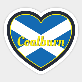 Coalburn Scotland UK Scotland Flag Heart Sticker